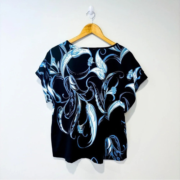 LAURA - Black and blue wide  t-shirt - Picture 5 of 5